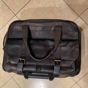 Franklin Covey Rolling Leather Briefcase